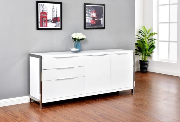 |Cabinet Lined with Stainless Steel Frame. 2 Colors to Choose: High Gloss White or High Gloss Dark grey||||