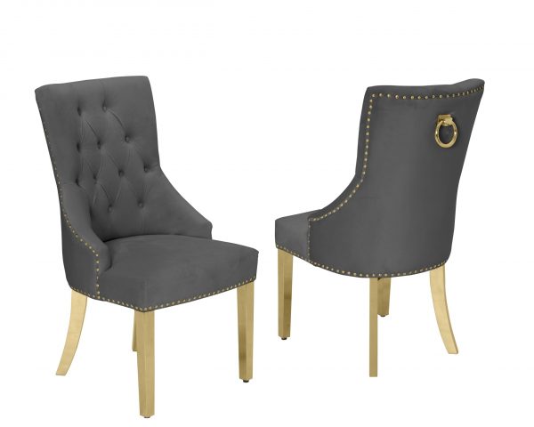 |Tufted Velvet Upholstered Side Chairs|