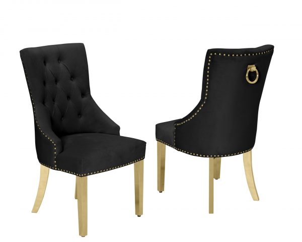 |Tufted Velvet Upholstered Side Chairs