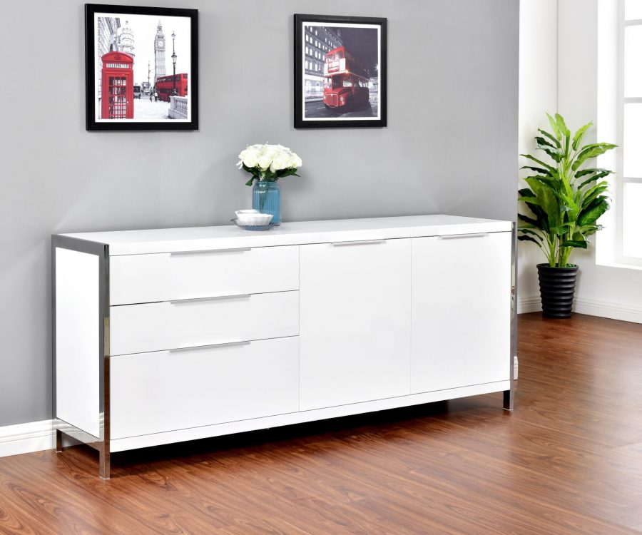 |Cabinet Lined with Stainless Steel Frame. 2 Colors to Choose: High Gloss White or High Gloss Dark grey||||