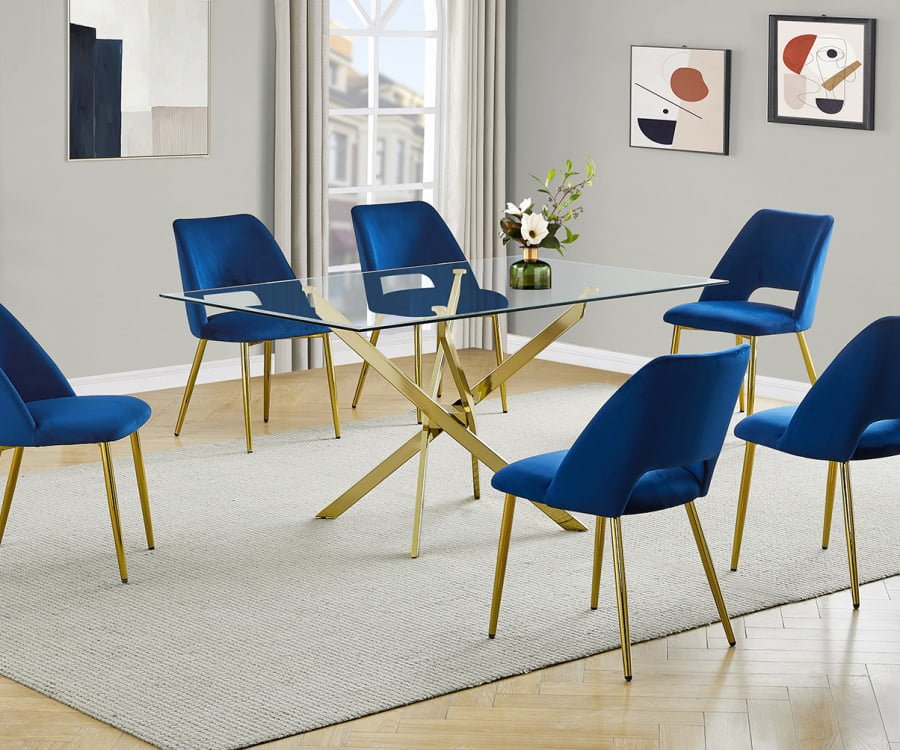 D234 with SC226-9: Dining Set (5 & 7pc, 4 Colors) – Best Quality Furniture
