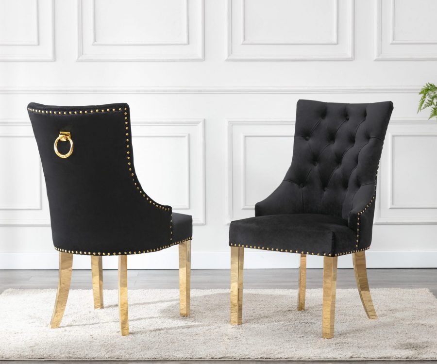 |Tufted Velvet Upholstered Side Chairs
