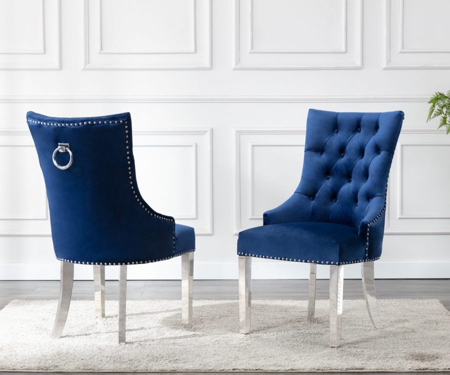 Tufted Velvet Upholstered Side Chairs